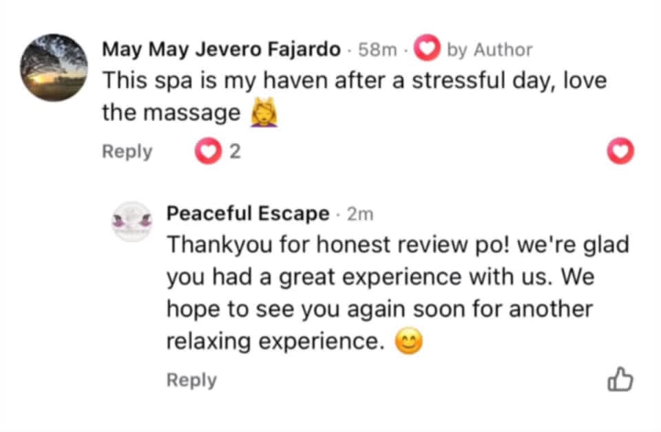 Guest comment: this spa is my haven after a stressful day